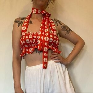 Handmade upcycled cute ruffled top